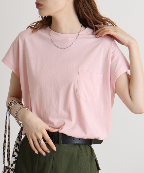 atONE(アットワン)の「オーバーサイズモックネックチュニックTee(Tシャツ/カットソー・レディース・オフホワイト/ネイビー/ブラック/ベージュ/カーキ/ブルー系その他2/パープル系その他2/ピンク系その他3/ピンク系その他4/ブルー系その他/パープル系その他/モカ・L/M)」の11枚目の写真