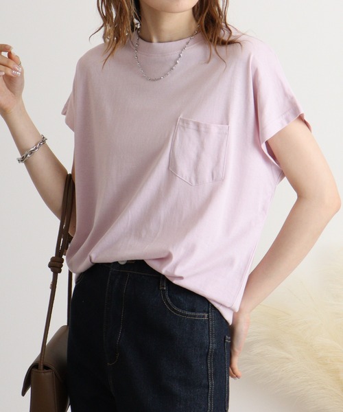 atONE(アットワン)の「オーバーサイズモックネックチュニックTee(Tシャツ/カットソー・レディース・オフホワイト/ネイビー/ブラック/ベージュ/カーキ/ブルー系その他2/パープル系その他2/ピンク系その他3/ピンク系その他4/ブルー系その他/パープル系その他/モカ・L/M)」の12枚目の写真