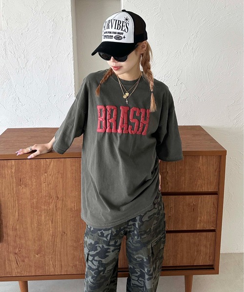 sedacle(セダクル)の「発砲プリントTEE(Tシャツ/カットソー・メンズ・ブルー/チャコールグレー・LARGE/MEDIUM/SMALL)」の1枚目の写真