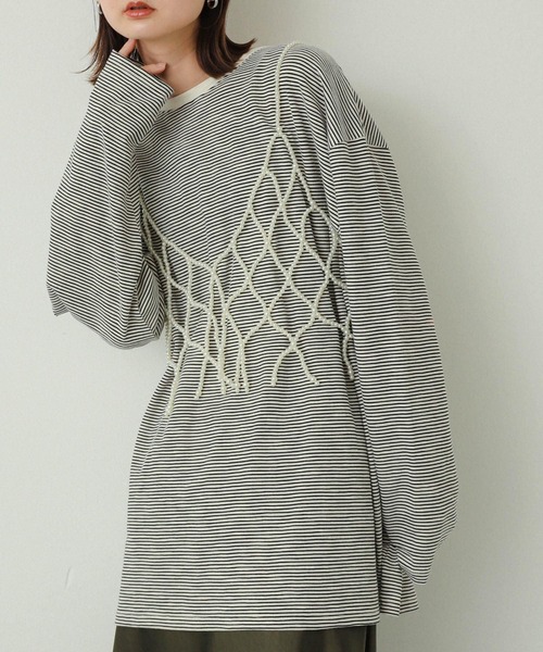 SENSE OF PLACE by URBAN RESEARCH（センスオブプレイスバイアーバンリサーチ）の「パールビスチェ（その他小物・レディース・グレー/オフホワイト・ONE）」の2枚目の写真