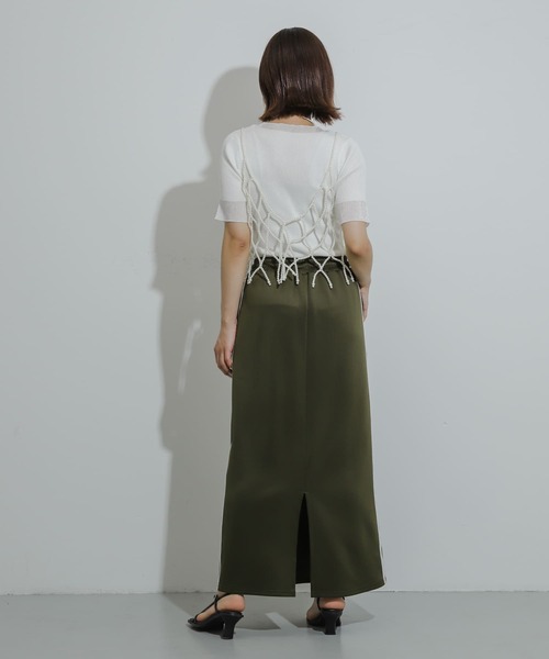 SENSE OF PLACE by URBAN RESEARCH（センスオブプレイスバイアーバンリサーチ）の「パールビスチェ（その他小物・レディース・グレー/オフホワイト・ONE）」の9枚目の写真