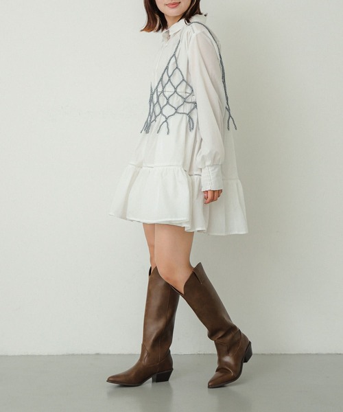 SENSE OF PLACE by URBAN RESEARCH（センスオブプレイスバイアーバンリサーチ）の「パールビスチェ（その他小物・レディース・グレー/オフホワイト・ONE）」の3枚目の写真