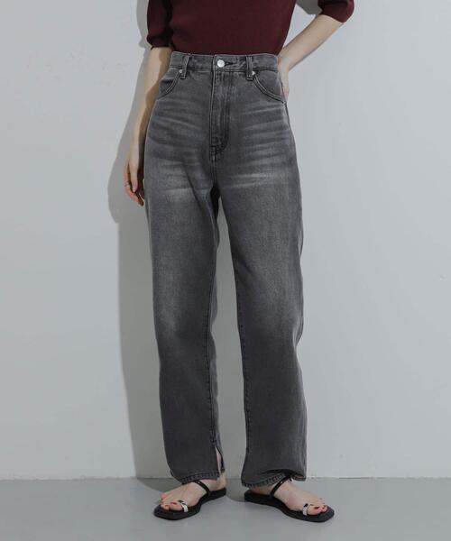 SENSE OF PLACE by URBAN RESEARCH（センスオブプレイスバイアーバンリサーチ）の「ハイウエストストレートデニム（その他パンツ・レディース・ワンウォッシュ/グレー/ライトインディゴブルー・SMALL/MEDIUM/LARGE）」の4枚目の写真