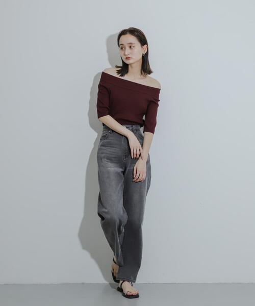 SENSE OF PLACE by URBAN RESEARCH（センスオブプレイスバイアーバンリサーチ）の「ハイウエストストレートデニム（その他パンツ・レディース・ワンウォッシュ/グレー/ライトインディゴブルー・SMALL/MEDIUM/LARGE）」の9枚目の写真