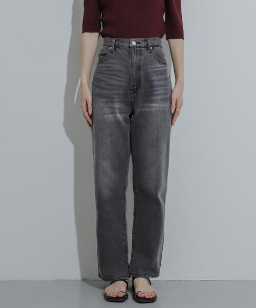 SENSE OF PLACE by URBAN RESEARCH（センスオブプレイスバイアーバンリサーチ）の「ハイウエストストレートデニム（その他パンツ・レディース・ワンウォッシュ/グレー/ライトインディゴブルー・SMALL/MEDIUM/LARGE）」の12枚目の写真