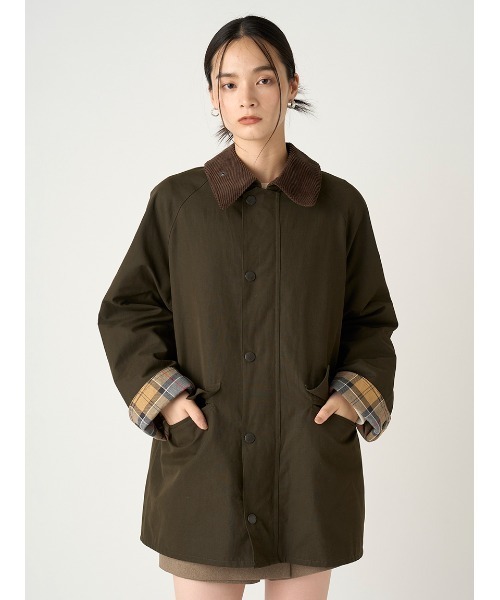 【完売品】FRAY I.D別注Barbour ミドルレングスジャケット Barbour】ミドルレングスジャケット(ミリタリージャケット