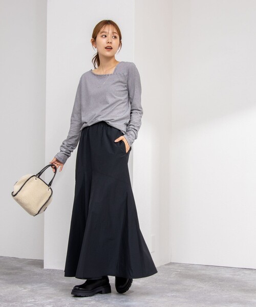 NOLLEY’S（ノーリーズ）の「ハイツイストコットンアシメ2WAYプルオーバーカットソー（Tシャツ/カットソー・レディース・グリーン系その他3/ホワイト/ホワイト系その他4/ブラック・FREE）」の7枚目の写真