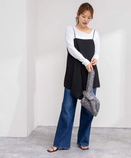 NOLLEY’S（ノーリーズ）の「ハイツイストコットンアシメ2WAYプルオーバーカットソー（Tシャツ/カットソー・レディース・グリーン系その他3/ホワイト/ホワイト系その他4/ブラック・FREE）」の16枚目の写真