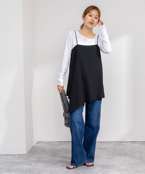 NOLLEY’S（ノーリーズ）の「ハイツイストコットンアシメ2WAYプルオーバーカットソー（Tシャツ/カットソー・レディース・グリーン系その他3/ホワイト/ホワイト系その他4/ブラック・FREE）」の17枚目の写真