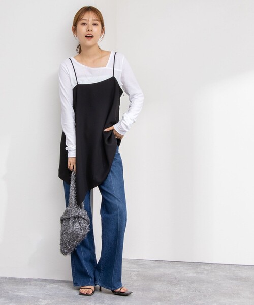 NOLLEY’S（ノーリーズ）の「ハイツイストコットンアシメ2WAYプルオーバーカットソー（Tシャツ/カットソー・レディース・グリーン系その他3/ホワイト/ホワイト系その他4/ブラック・FREE）」の18枚目の写真