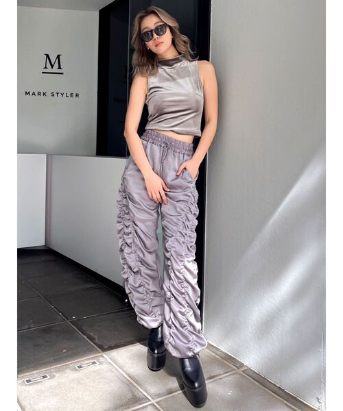 【沙耶香】JUEMI タイパンツ サテン スリット ワイド パンツ 楽天市場】【1枚1,595円！2枚購入&クーポン利用で】パンツ