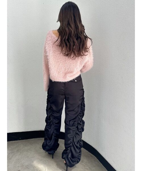 GYDA（ジェイダ）の「サテンギャザーワイドパンツ（その他パンツ・レディース・ブラック/グレー・FREE）」の20枚目の写真