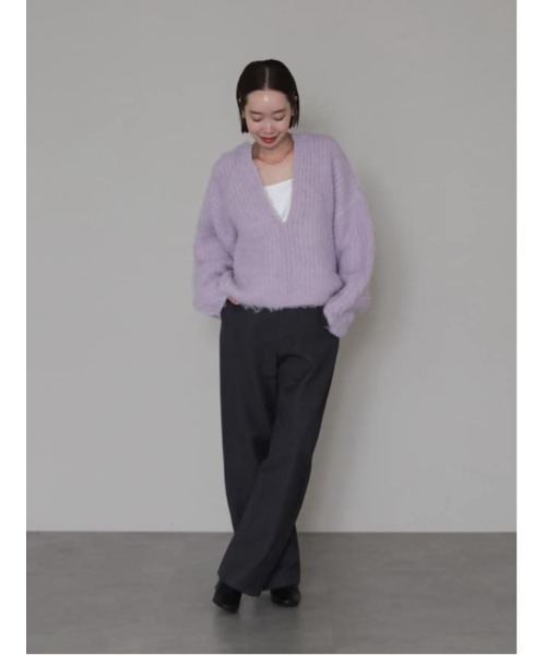 UR'S（ユアーズ）の「ベーシックカーブパンツ（その他パンツ・レディース・グレー系その他/ブラック/アイボリー・S/M/L）」の20枚目の写真