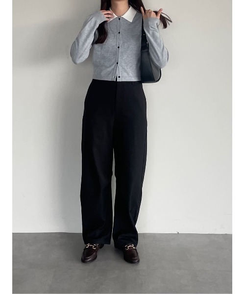 UR'S（ユアーズ）の「ベーシックカーブパンツ（その他パンツ・レディース・グレー系その他/ブラック/アイボリー・S/M/L）」の22枚目の写真