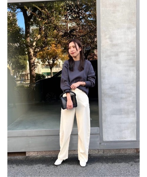 UR'S（ユアーズ）の「ベーシックカーブパンツ（その他パンツ・レディース・グレー系その他/ブラック/アイボリー・S/M/L）」の21枚目の写真