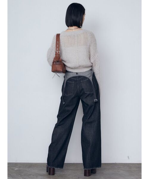 EMODA(エモダ)の「シアーシャギーニット(ニット/セーター・レディース・ネイビー/グレー/ブラック・FREE)」の11枚目の写真