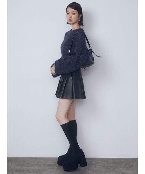 EMODA(エモダ)の「シアーシャギーニット(ニット/セーター・レディース・ネイビー/グレー/ブラック・FREE)」の21枚目の写真