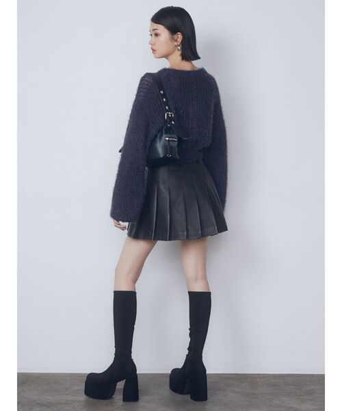 EMODA(エモダ)の「シアーシャギーニット(ニット/セーター・レディース・ネイビー/グレー/ブラック・FREE)」の22枚目の写真