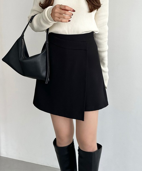 callautia（カラウティア）の「ラップスカート風ショートパンツ（その他パンツ・レディース・アイボリー/ブラック/グレー・SMALL/MEDIUM/LARGE）」の4枚目の写真