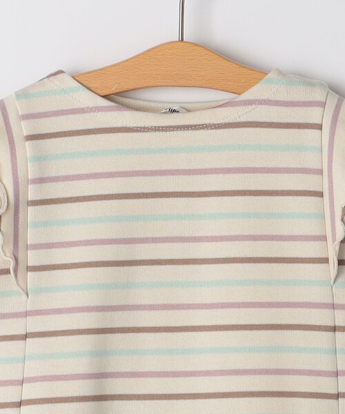 SHIPS（シップス）の「SHIPS KIDS:80～90cm / オーガニック コットン フリル プルオーバー（Tシャツ/カットソー・キッズ・ピンク/ネイビー・80/90）」の4枚目の写真