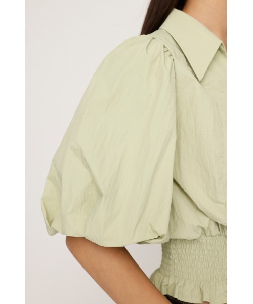 SLY(スライ)の「BALOON SLEEVE BL バルーン スリーブ ブラウス 半袖 夏服 春服(シャツ/ブラウス・レディース・オフホワイト/ブラック/ライトグリーン・FREE)」の10枚目の写真