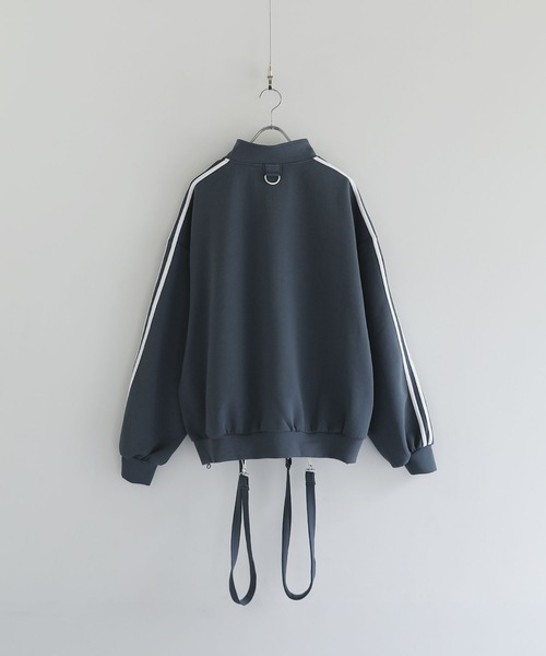 新品HRCS 限定　ラッツ　パブストブルーリボン　スウェット　Lサイズ ルーズシルエットコットンポンチドレープトラックハーフジップ長袖プル