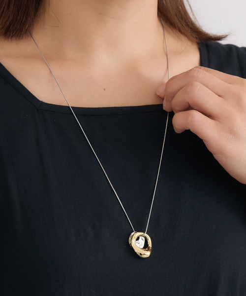 KATHARINE ROSS(キャサリンロス)の「【KATHARINE ROSS】【Joli&Micare】ミックスカラーロングネックレス(ネックレス・レディース・シルバー・MEDIUM)」の1枚目の写真