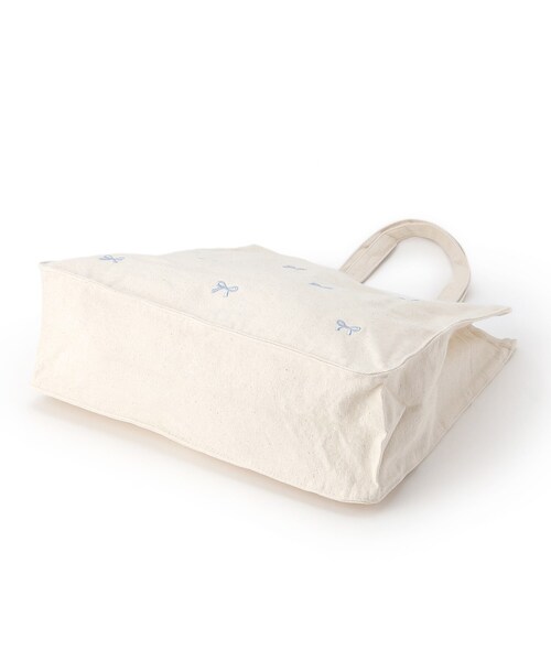 Ober Tashe(オーバータッシェ)の「リボン刺繍キャンバストートバッグ(トートバッグ・レディース・アイボリー/グレー/ブラック・FREE)」の11枚目の写真