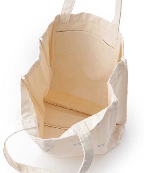 Ober Tashe(オーバータッシェ)の「リボン刺繍キャンバストートバッグ(トートバッグ・レディース・アイボリー/グレー/ブラック・FREE)」の12枚目の写真