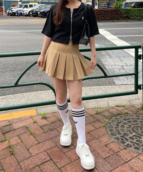 PURE BRIGHT（ピュアブライト）の「【RiLiコラボ】ボックスプリーツスカート（スカート・レディース・グレー/ベージュ・S/M）」の16枚目の写真