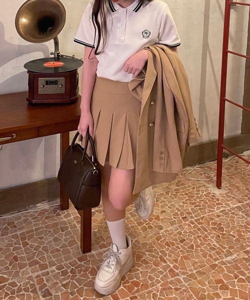 PURE BRIGHT（ピュアブライト）の「【RiLiコラボ】ボックスプリーツスカート（スカート・レディース・グレー/ベージュ・S/M）」の17枚目の写真