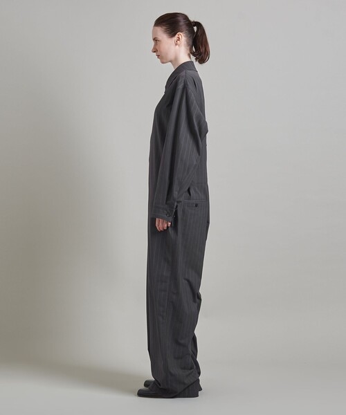 LOEFF ヘリンボーン ストライプ オールインワン LOEFF（ロエフ）の「＜LOEFF＞ヘリンボーン ストライプ オールインワン