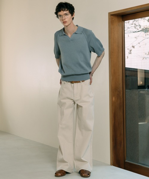 LURAKU（ルラク）の「【LURAKU】Semi-flared washed denim