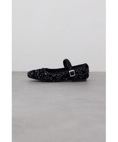 AZUL by moussy（アズールバイマウジー）の「スクエアトゥストラップフラットパンプス（パンプス・レディース・ブラック系その他/シルバー/ブラック・MEDIUM/LARGE/SMALL）」の15枚目の写真