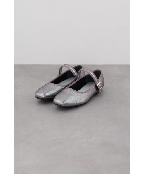 AZUL by moussy（アズールバイマウジー）の「スクエアトゥストラップフラットパンプス（パンプス・レディース・ブラック系その他/シルバー/ブラック・MEDIUM/LARGE/SMALL）」の22枚目の写真