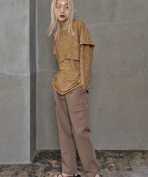 【セール】Shiny layered CS シャイニーレイヤードカットソー(Tシャツ/カットソー)|Muel Chic(ミュエルシック) 【セール】Shiny layered CS シャイニーレイヤードカットソー(Tシャツ/カットソー)|Muel Chic(ミュエルシック)