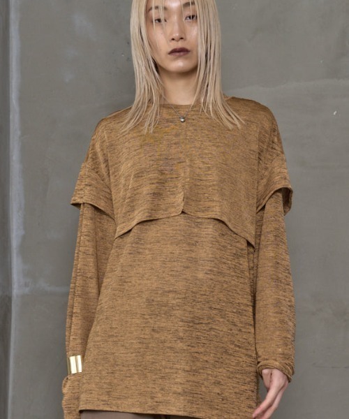 【セール】Shiny layered CS シャイニーレイヤードカットソー(Tシャツ/カットソー)|Muel Chic(ミュエルシック) 【セール】Shiny layered CS シャイニーレイヤードカットソー(Tシャツ/カットソー)|Muel Chic(ミュエルシック)