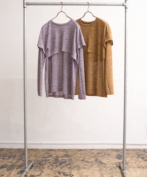 【セール】Shiny layered CS シャイニーレイヤードカットソー(Tシャツ/カットソー)|Muel Chic(ミュエルシック) 【セール】Shiny layered CS シャイニーレイヤードカットソー(Tシャツ/カットソー)|Muel Chic(ミュエルシック)