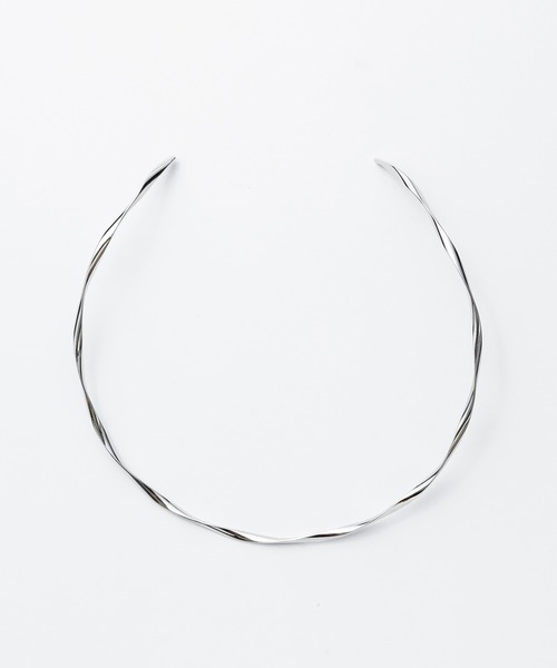 ciite'(シーテ)の「ねじりシルバーチョーカー(ネックレス・レディース・シルバー/ゴールド/ピンクゴールド・FREE)」の6枚目の写真