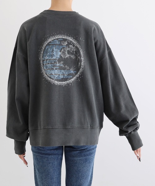 ANME（アンメ）の「宇宙プリント裏毛スウェットトップス（スウェット・レディース・ブラック系その他2/ブラック系その他/ブラック系その他3・M/L/XL）」の6枚目の写真