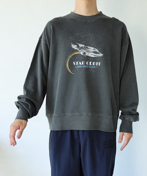 ANME（アンメ）の「宇宙プリント裏毛スウェットトップス（スウェット・レディース・ブラック系その他2/ブラック系その他/ブラック系その他3・M/L/XL）」の10枚目の写真