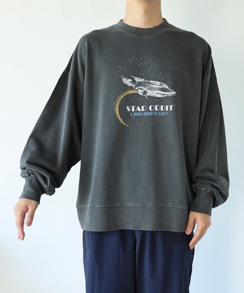 ANME（アンメ）の「宇宙プリント裏毛スウェットトップス（スウェット・レディース・ブラック系その他2/ブラック系その他/ブラック系その他3・M/L/XL）」の13枚目の写真