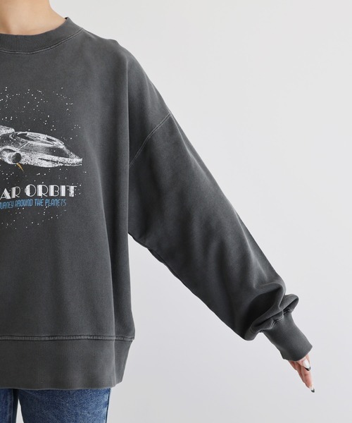 ANME（アンメ）の「宇宙プリント裏毛スウェットトップス（スウェット・レディース・ブラック系その他2/ブラック系その他/ブラック系その他3・M/L/XL）」の18枚目の写真
