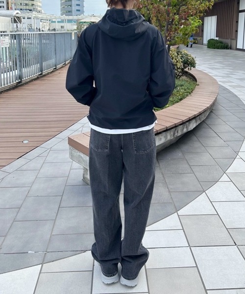 撥水防風 ドロストコード フーデッド ナイロンブルゾン / マウンテン