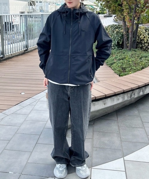 撥水防風 ドロストコード フーデッド ナイロンブルゾン / マウンテン