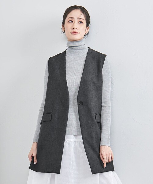 UNITED ARROWS(ユナイテッドアローズ)の「ダブルクロス ベスト(ベスト・レディース・ネイビー/ダークグレー・FREE)」の12枚目の写真