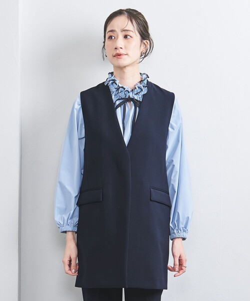 UNITED ARROWS(ユナイテッドアローズ)の「ダブルクロス ベスト(ベスト・レディース・ネイビー/ダークグレー・FREE)」の15枚目の写真