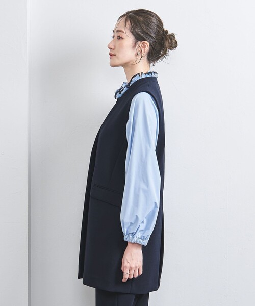 UNITED ARROWS(ユナイテッドアローズ)の「ダブルクロス ベスト(ベスト・レディース・ネイビー/ダークグレー・FREE)」の16枚目の写真