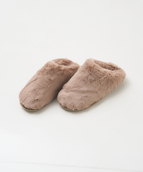 collex(コレックス)の「エコファースリッパ(ルームシューズ/スリッパ・レディース・グレー/ベージュ・M/L)」の4枚目の写真