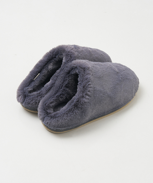 collex(コレックス)の「エコファースリッパ(ルームシューズ/スリッパ・レディース・グレー/ベージュ・M/L)」の8枚目の写真